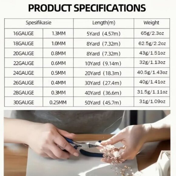 Golden Color Tarnish Resistant Craft Copper Wire - Picture 3 of 3